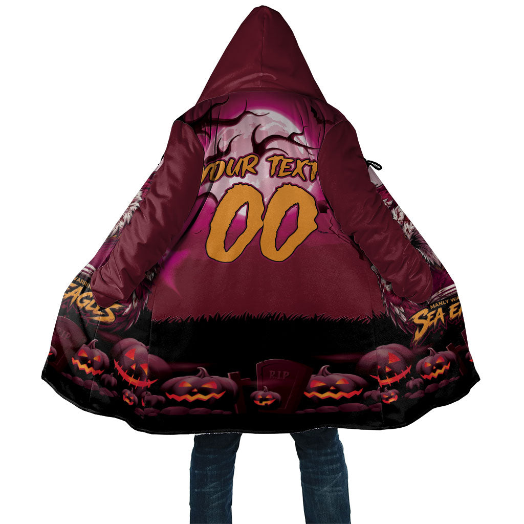 Custom Halloween Manly Warringah Sea Eagles Cloak Spooky Australia Mascot Rugby