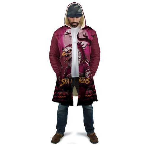 Custom Halloween Manly Warringah Sea Eagles Cloak Spooky Australia Mascot Rugby
