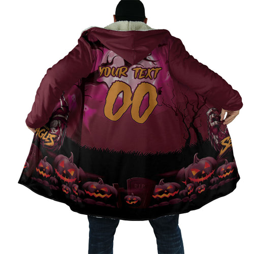 Custom Halloween Manly Warringah Sea Eagles Cloak Spooky Australia Mascot Rugby