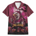 Custom Halloween Manly Warringah Sea Eagles Hawaiian Shirt Spooky Australia Mascot Rugby