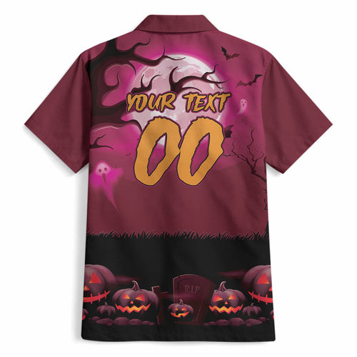 Custom Halloween Manly Warringah Sea Eagles Hawaiian Shirt Spooky Australia Mascot Rugby