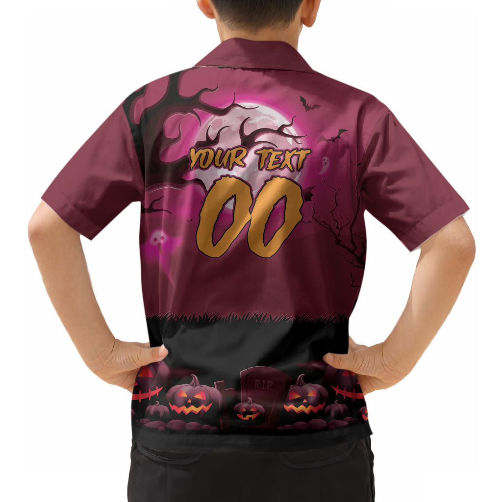 Custom Halloween Manly Warringah Sea Eagles Hawaiian Shirt Spooky Australia Mascot Rugby