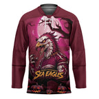 Custom Halloween Manly Warringah Sea Eagles Hockey Jersey Spooky Australia Mascot Rugby