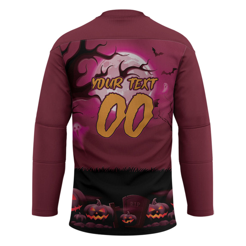 Custom Halloween Manly Warringah Sea Eagles Hockey Jersey Spooky Australia Mascot Rugby