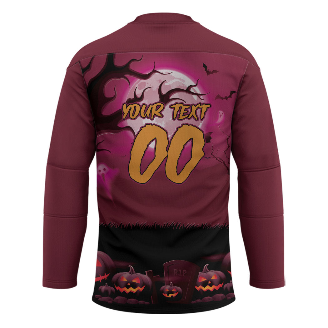 Custom Halloween Manly Warringah Sea Eagles Hockey Jersey Spooky Australia Mascot Rugby