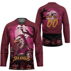 Custom Halloween Manly Warringah Sea Eagles Hockey Jersey Spooky Australia Mascot Rugby