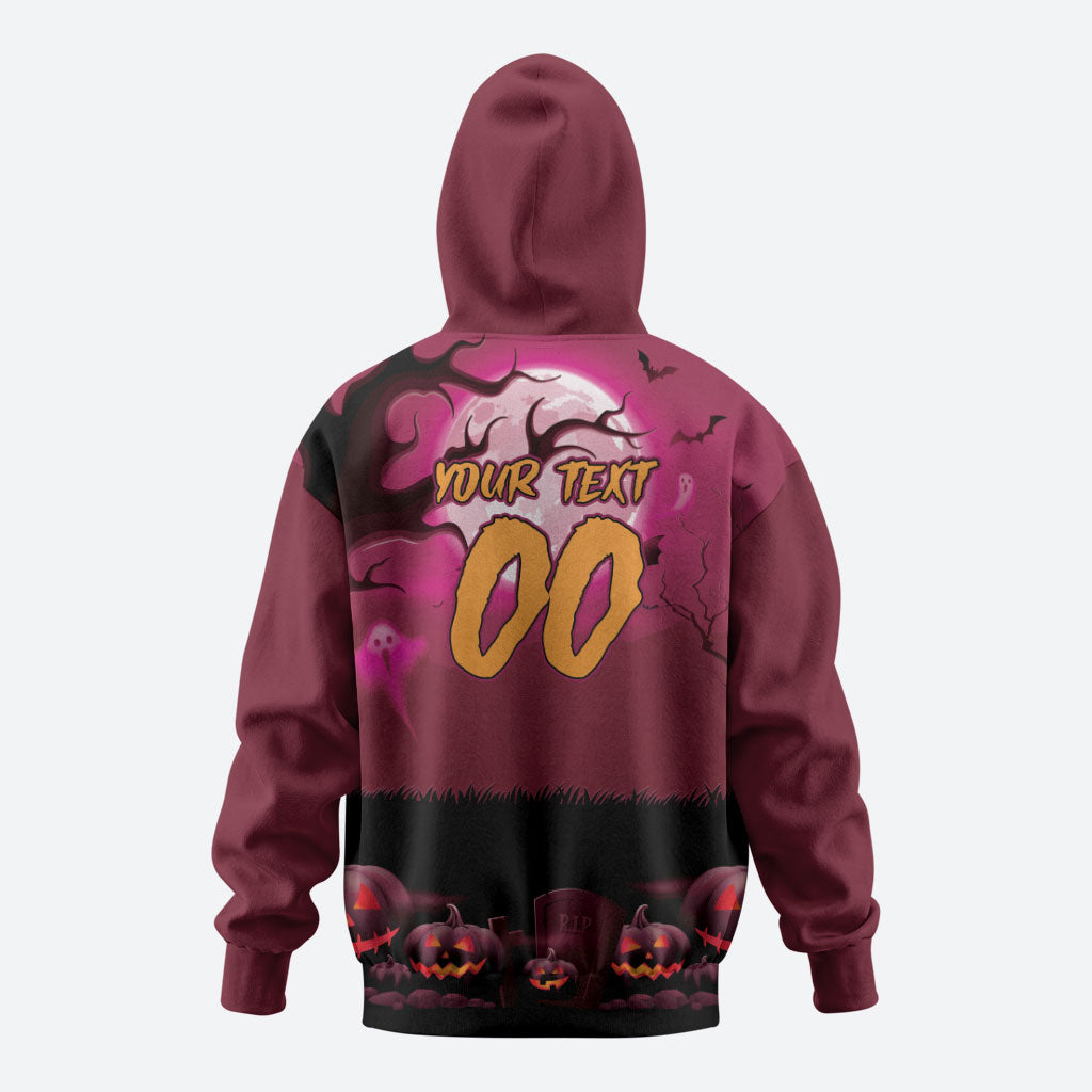 Custom Halloween Manly Warringah Sea Eagles Hoodie Spooky Australia Mascot Rugby