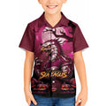 Custom Halloween Manly Warringah Sea Eagles Kid Hawaiian Shirt Spooky Australia Mascot Rugby