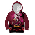 Custom Halloween Manly Warringah Sea Eagles Kid Hoodie Spooky Australia Mascot Rugby