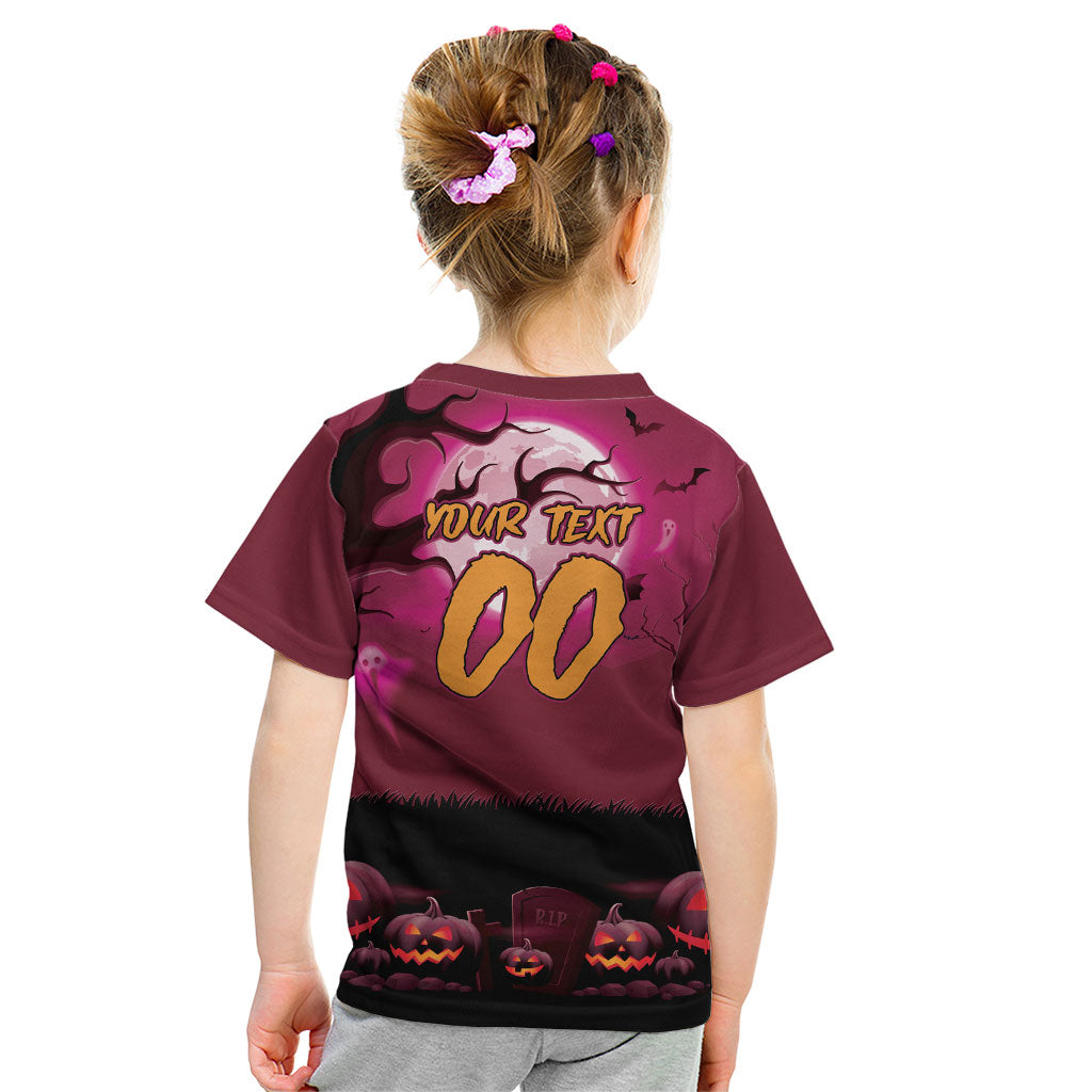 Custom Halloween Manly Warringah Sea Eagles Kid T Shirt Spooky Australia Mascot Rugby