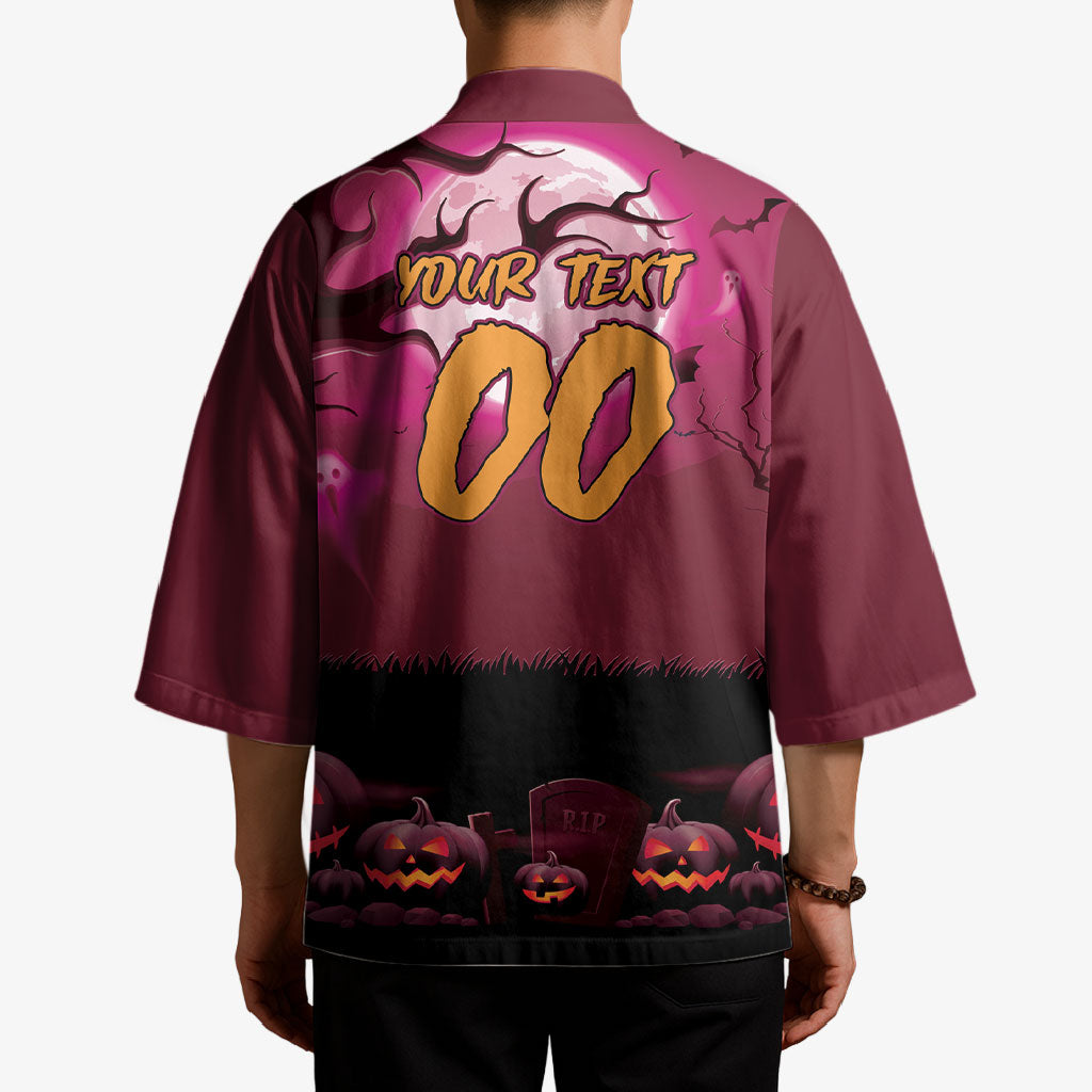 Custom Halloween Manly Warringah Sea Eagles Kimono Spooky Australia Mascot Rugby