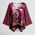 Custom Halloween Manly Warringah Sea Eagles Kimono Sleeve Blouse Spooky Australia Mascot Rugby