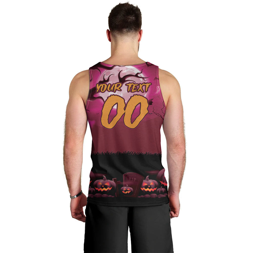 Custom Halloween Manly Warringah Sea Eagles Men Tank Top Spooky Australia Mascot Rugby