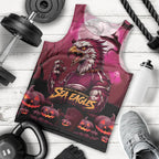 Custom Halloween Manly Warringah Sea Eagles Men Tank Top Spooky Australia Mascot Rugby