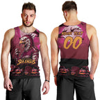 Custom Halloween Manly Warringah Sea Eagles Men Tank Top Spooky Australia Mascot Rugby