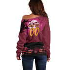 Custom Halloween Manly Warringah Sea Eagles Off Shoulder Sweater Spooky Australia Mascot Rugby