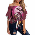 Custom Halloween Manly Warringah Sea Eagles Off Shoulder Wrap Waist Top Spooky Australia Mascot Rugby