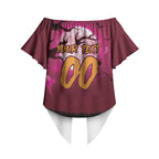 Custom Halloween Manly Warringah Sea Eagles Off Shoulder Wrap Waist Top Spooky Australia Mascot Rugby