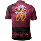 Custom Halloween Manly Warringah Sea Eagles Polo Shirt Spooky Australia Mascot Rugby