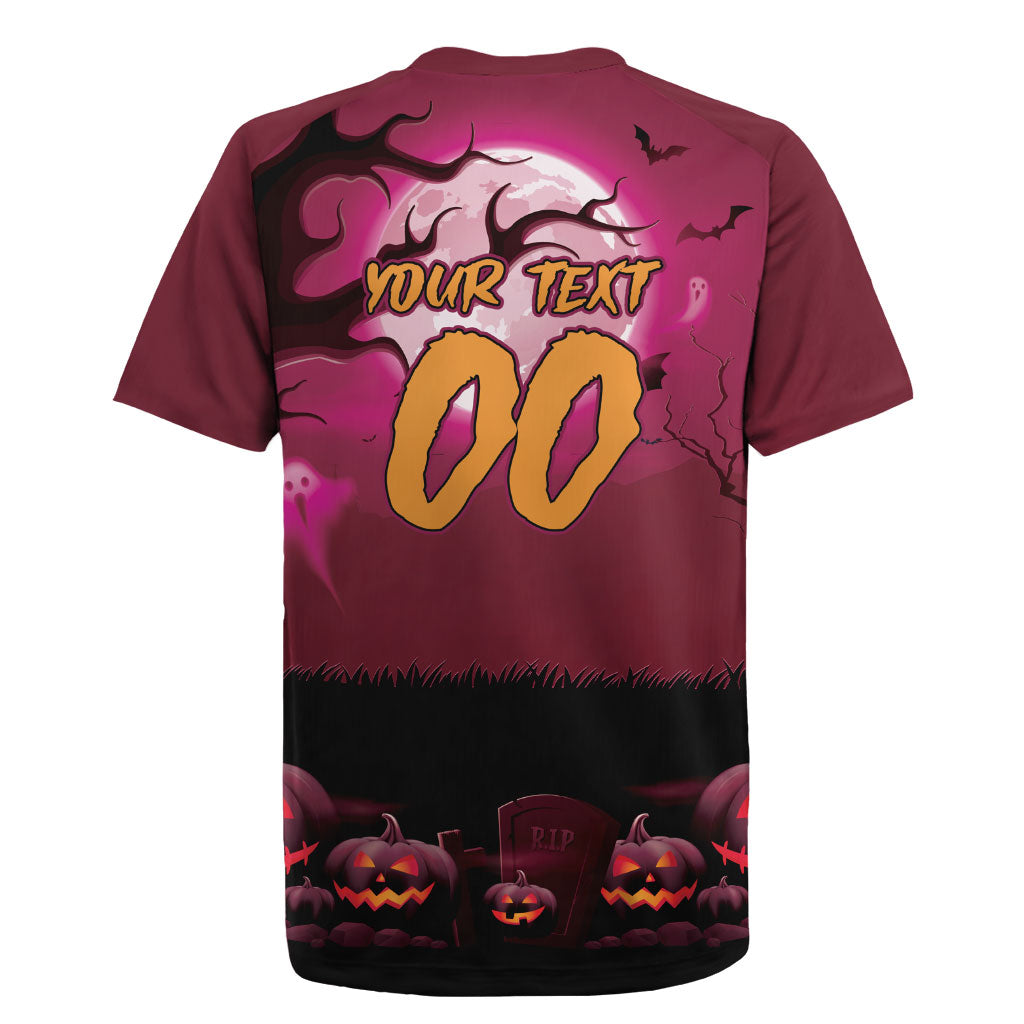 Custom Halloween Manly Warringah Sea Eagles Rugby Jersey Spooky Australia Mascot Rugby