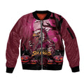 Custom Halloween Manly Warringah Sea Eagles Sleeve Zip Bomber Jacket Spooky Australia Mascot Rugby