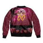 Custom Halloween Manly Warringah Sea Eagles Sleeve Zip Bomber Jacket Spooky Australia Mascot Rugby