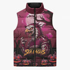Custom Halloween Manly Warringah Sea Eagles Sleeveless Puffer Jacket Spooky Australia Mascot Rugby