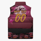 Custom Halloween Manly Warringah Sea Eagles Sleeveless Puffer Jacket Spooky Australia Mascot Rugby