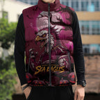 Custom Halloween Manly Warringah Sea Eagles Sleeveless Puffer Jacket Spooky Australia Mascot Rugby