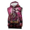 Custom Halloween Manly Warringah Sea Eagles Sleeveless Zip Hoodie Spooky Australia Mascot Rugby