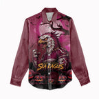 Custom Halloween Manly Warringah Sea Eagles Women Casual Shirt Spooky Australia Mascot Rugby