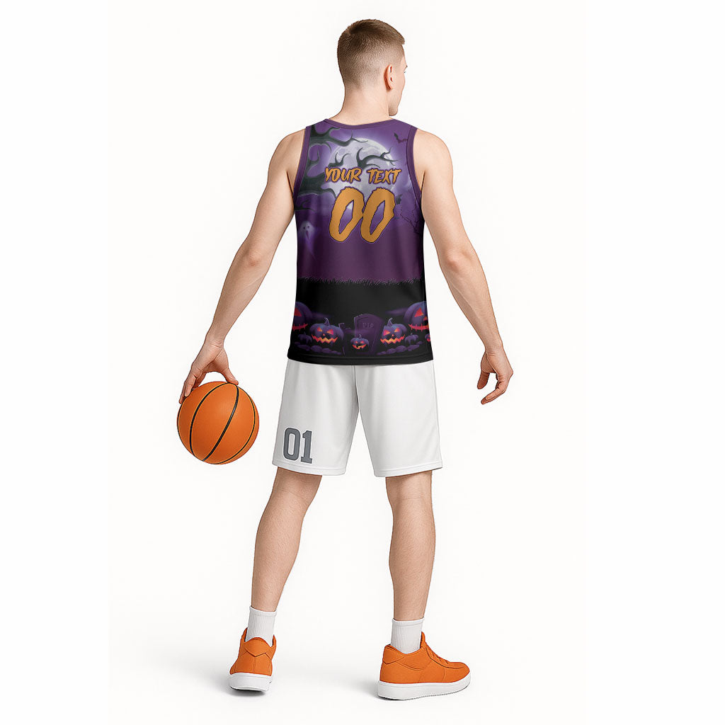 Custom Halloween Melbourne Storm Basketball Jersey Spooky Australia Mascot Rugby