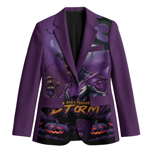 Custom Halloween Melbourne Storm Blazer Spooky Australia Mascot Rugby