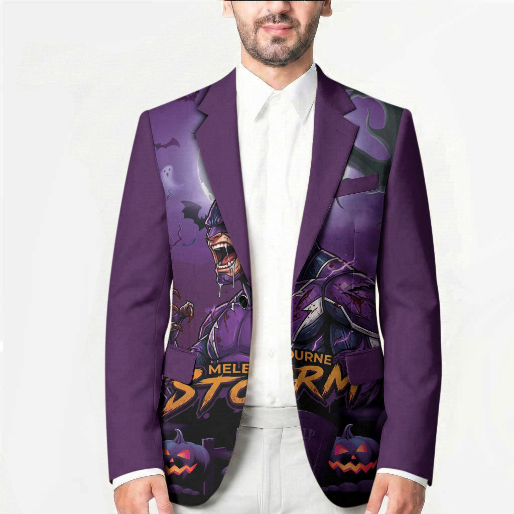 Custom Halloween Melbourne Storm Blazer Spooky Australia Mascot Rugby