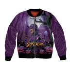 Custom Halloween Melbourne Storm Bomber Jacket Spooky Australia Mascot Rugby