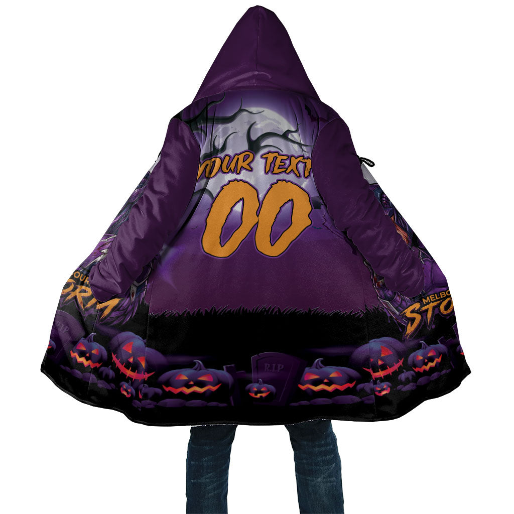 Custom Halloween Melbourne Storm Cloak Spooky Australia Mascot Rugby