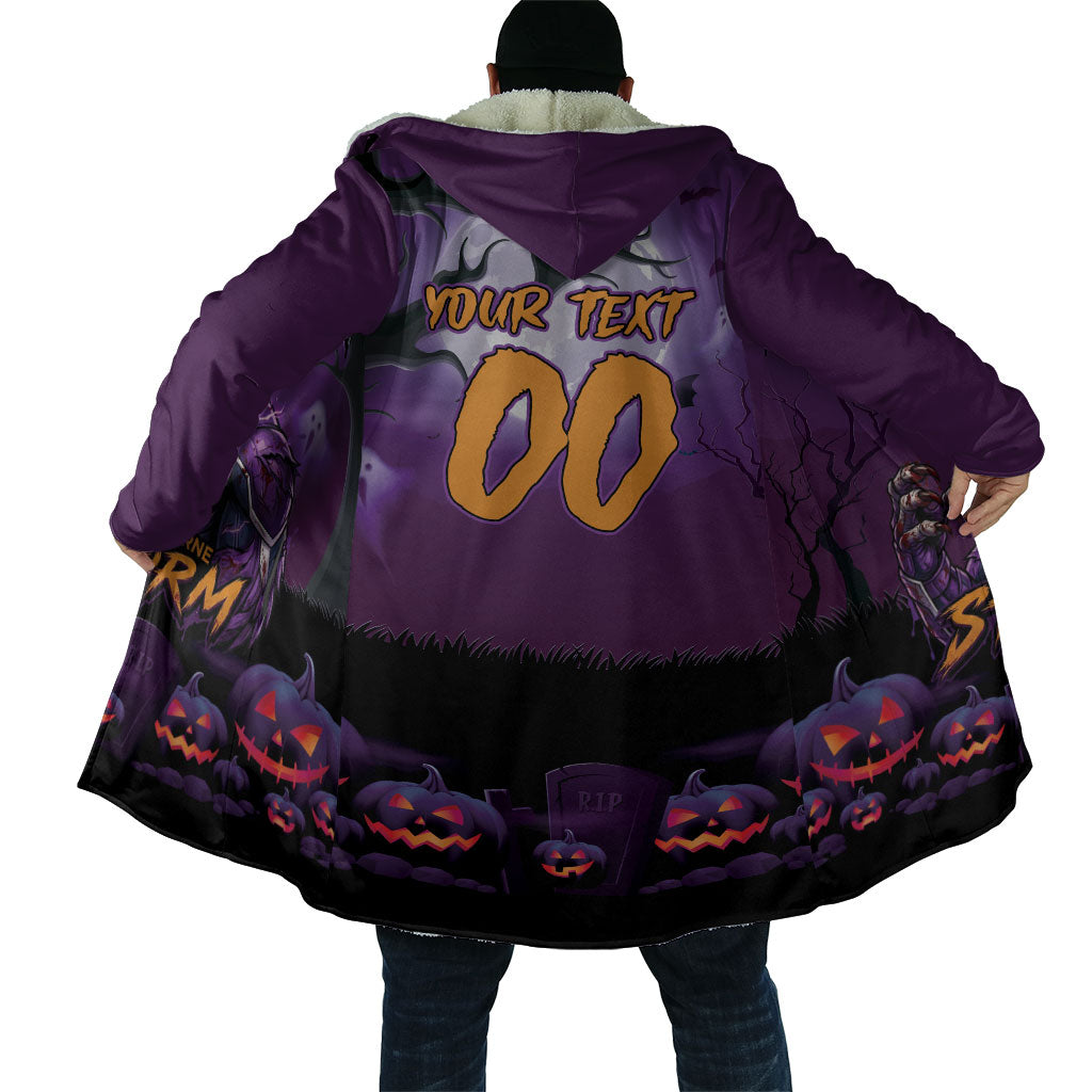 Custom Halloween Melbourne Storm Cloak Spooky Australia Mascot Rugby