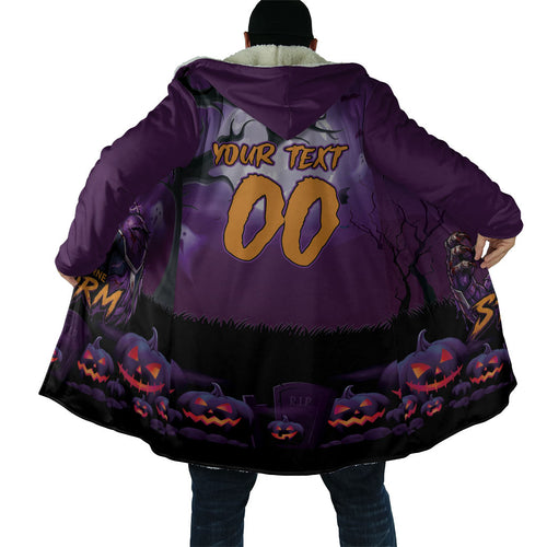 Custom Halloween Melbourne Storm Cloak Spooky Australia Mascot Rugby