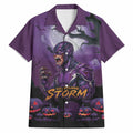 Custom Halloween Melbourne Storm Hawaiian Shirt Spooky Australia Mascot Rugby