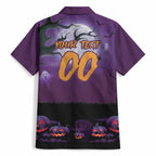 Custom Halloween Melbourne Storm Hawaiian Shirt Spooky Australia Mascot Rugby