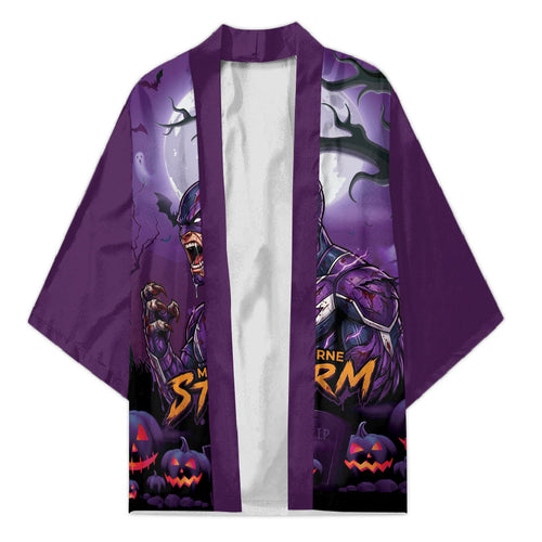 Custom Halloween Melbourne Storm Kimono Spooky Australia Mascot Rugby