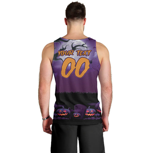 Custom Halloween Melbourne Storm Men Tank Top Spooky Australia Mascot Rugby