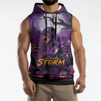 Custom Halloween Melbourne Storm Sleeveless Hoodie Spooky Australia Mascot Rugby