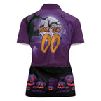 Custom Halloween Melbourne Storm Women Polo Shirt Spooky Australia Mascot Rugby