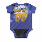 Custom Halloween New-Zealand Warriors Baby Onesie Spooky Australia Mascot Rugby