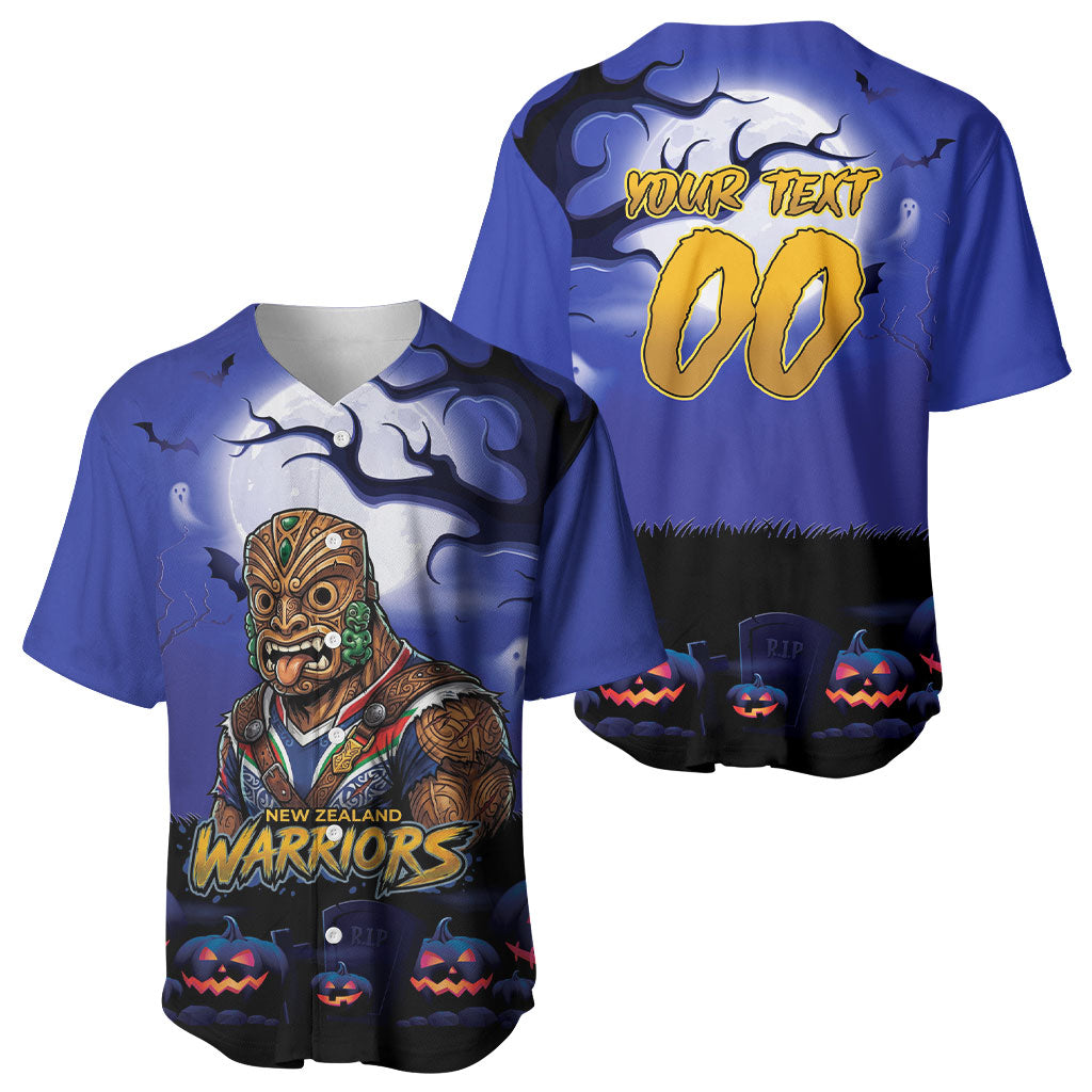 Custom Halloween New-Zealand Warriors Baseball Jersey Spooky Australia Mascot Rugby