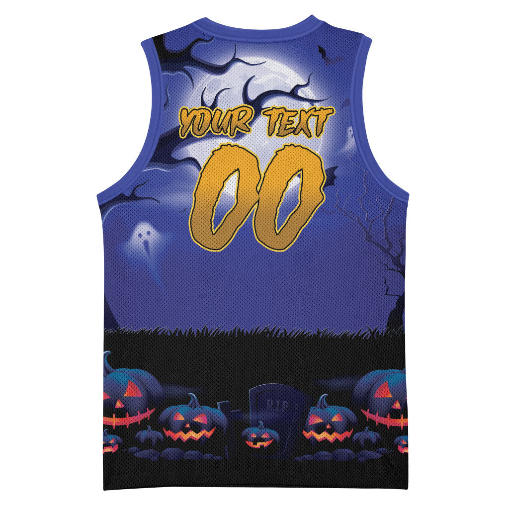 Custom Halloween New-Zealand Warriors Basketball Jersey Spooky Australia Mascot Rugby