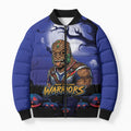 Custom Halloween New-Zealand Warriors Bomber Puffer Jacket Spooky Australia Mascot Rugby