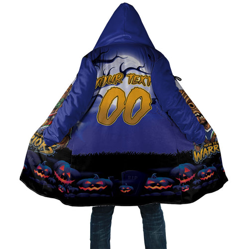 Custom Halloween New-Zealand Warriors Cloak Spooky Australia Mascot Rugby