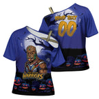 Custom Halloween New-Zealand Warriors Cross Shoulder Shirt Spooky Australia Mascot Rugby